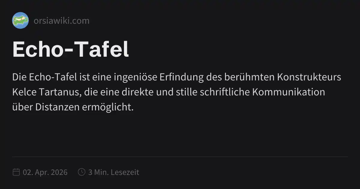 Echo-Tafel