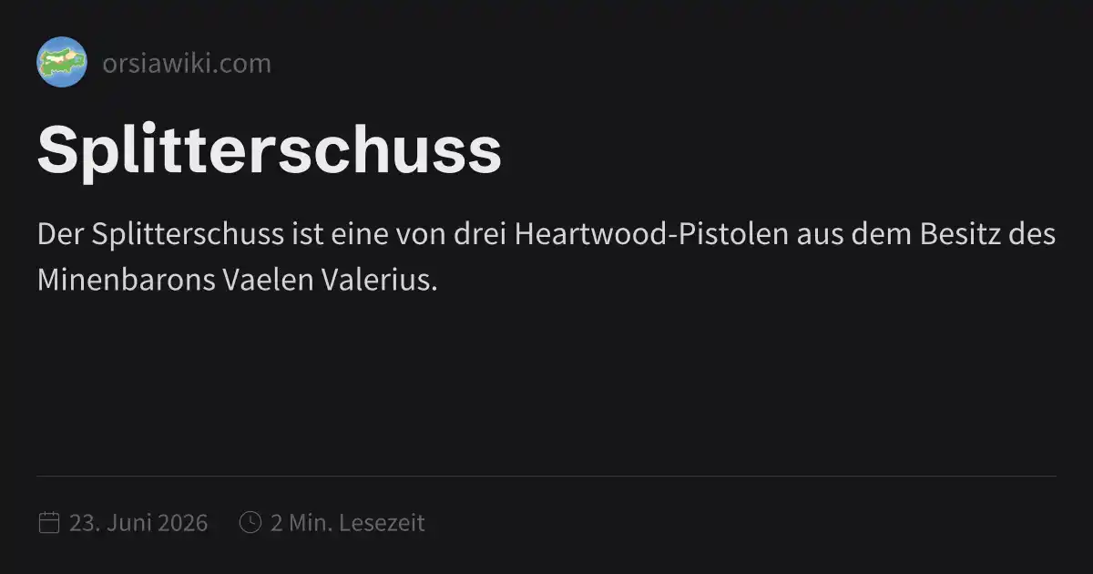Splitterschuss
