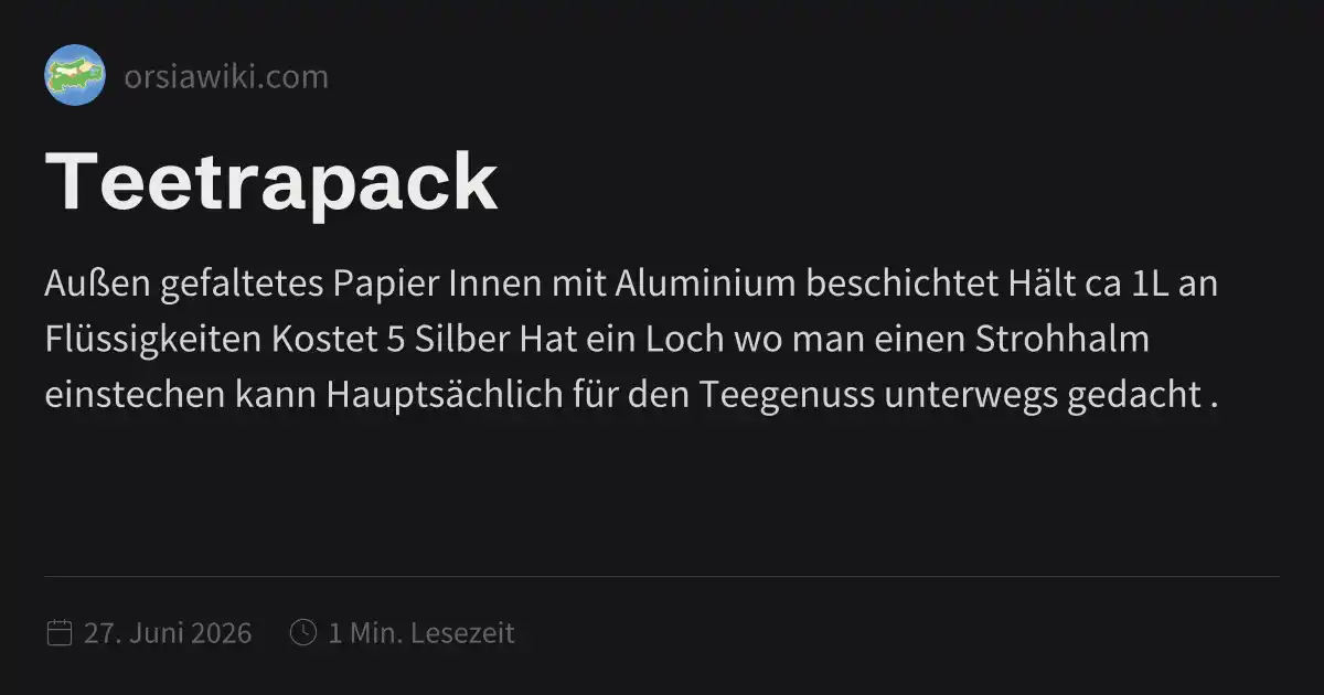 Teetrapack