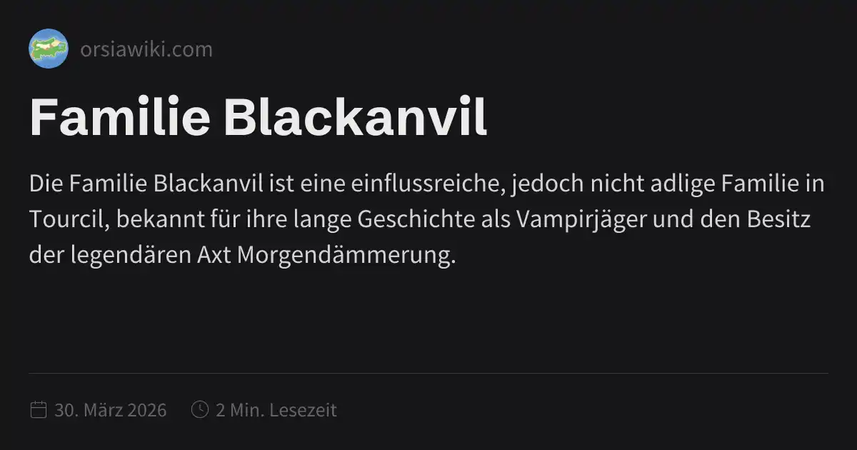 Familie Blackanvil