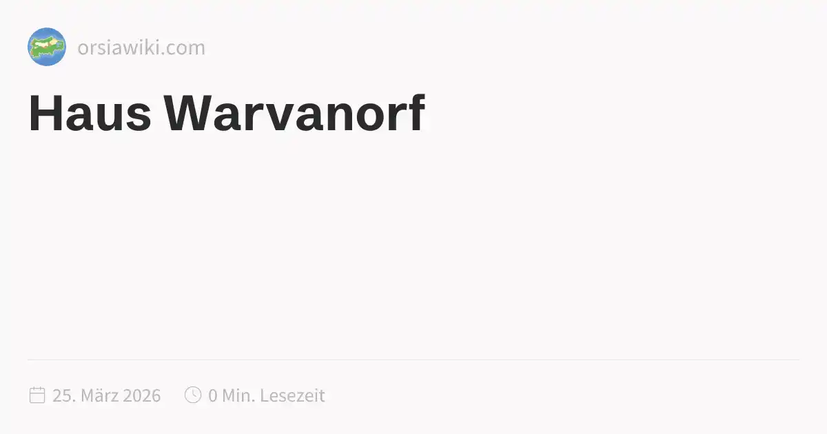 Haus Warvanorf