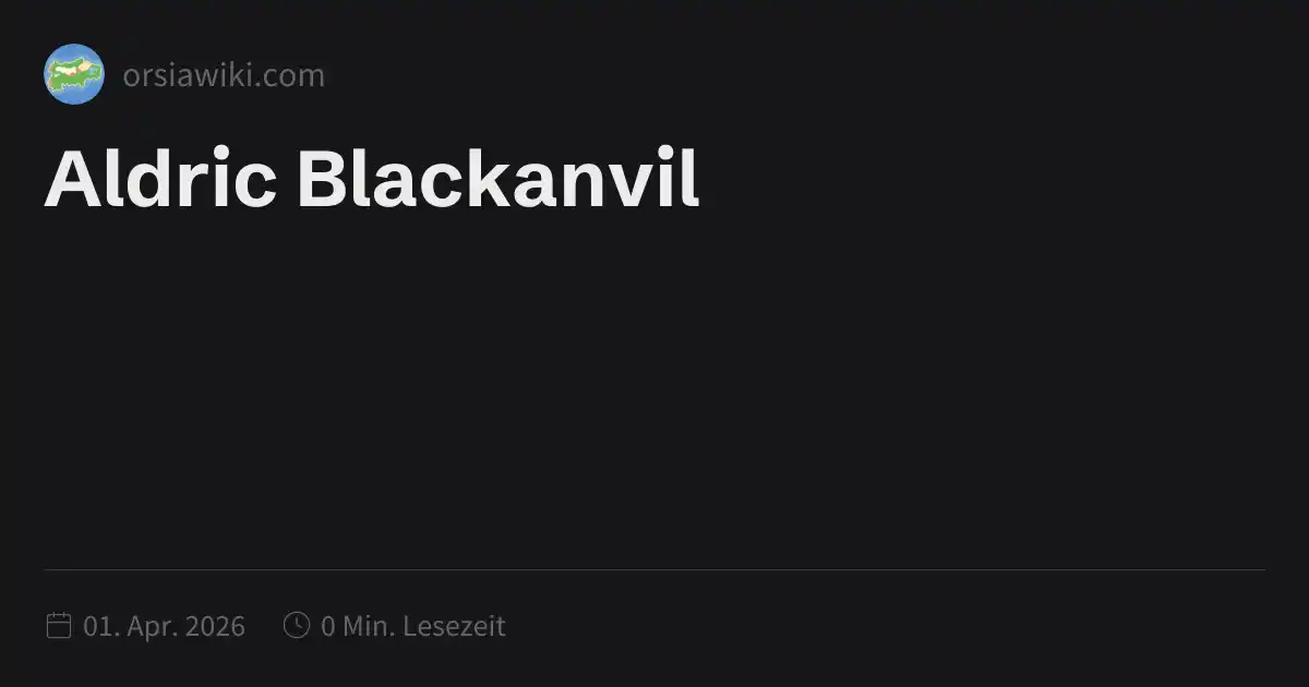 Aldric Blackanvil
