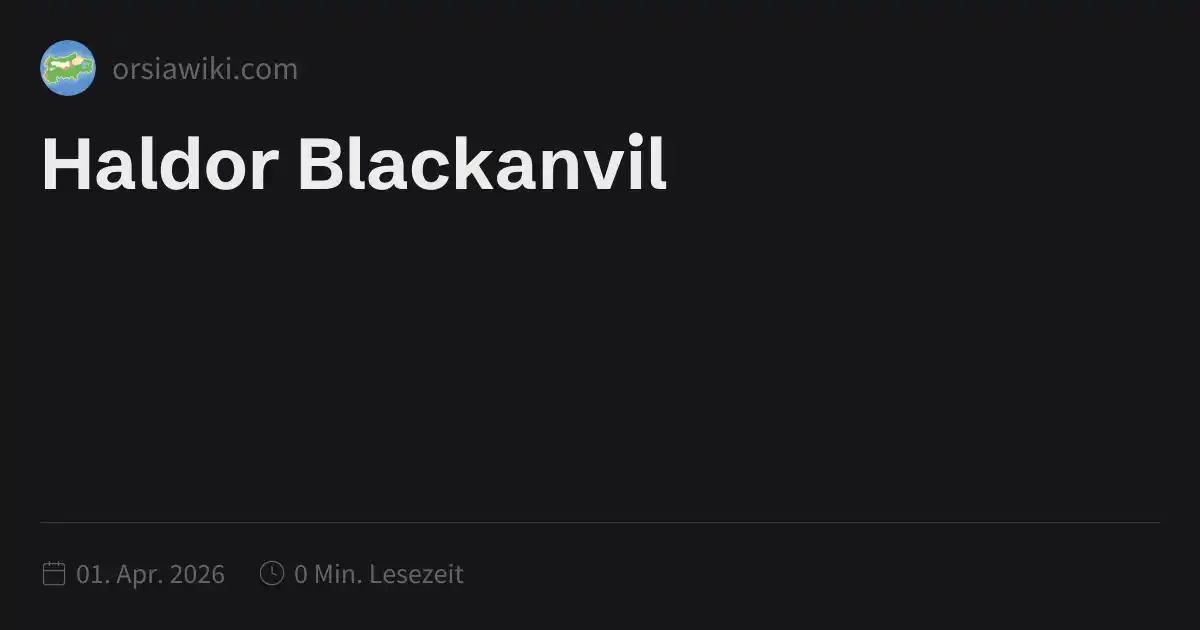 Haldor Blackanvil
