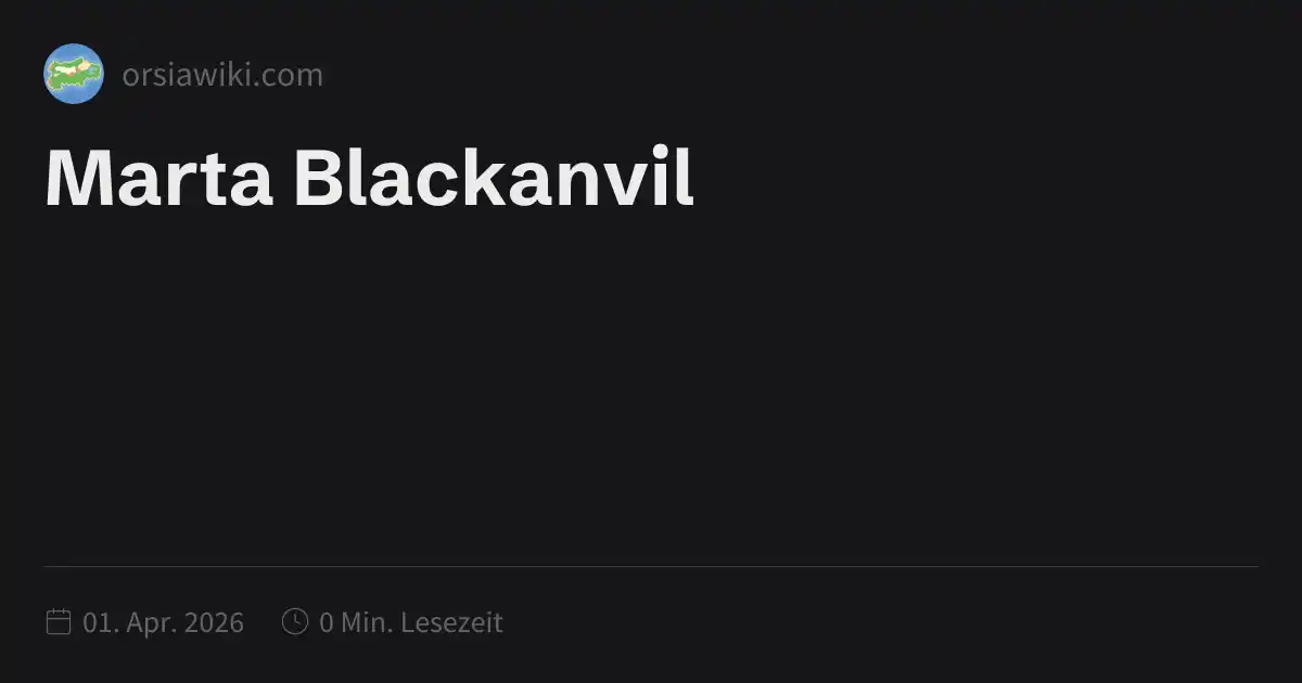 Marta Blackanvil