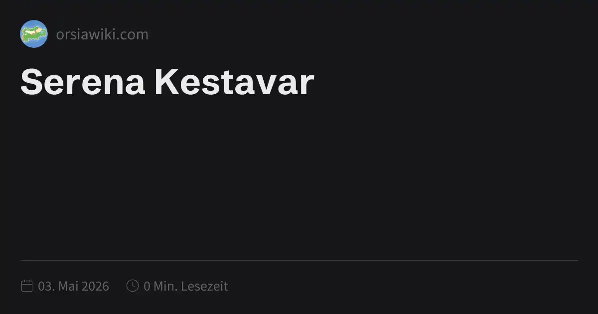 Serena Kestavar