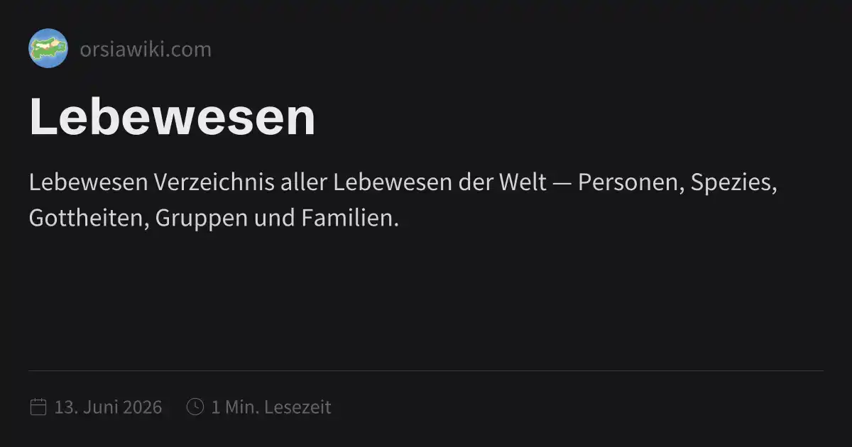 Lebewesen