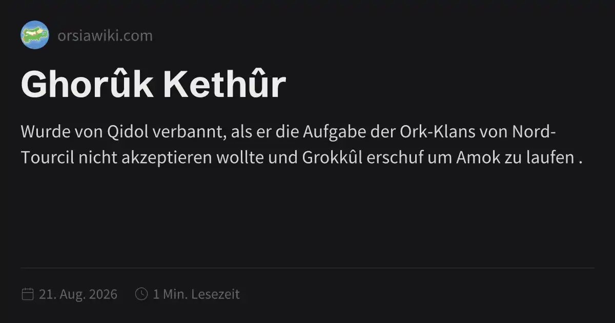 Ghorûk Kethûr