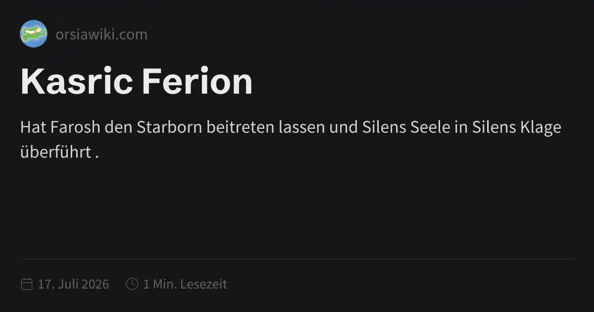Kasric Ferion