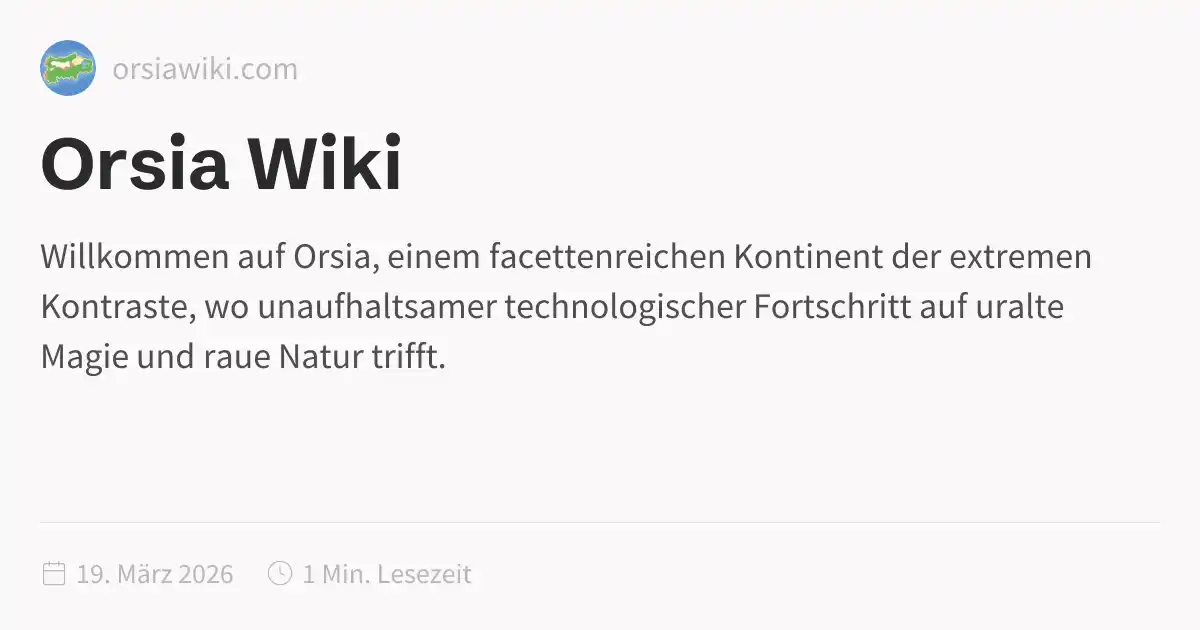 Orsia Wiki